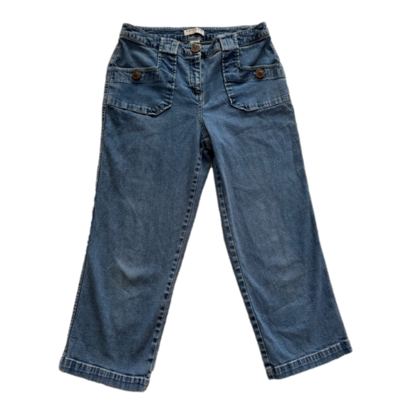 Hannah Denim - Hannah Stretch Mid Rise Denim Capri Jeans Size 6